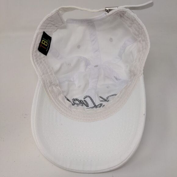TBL Men's Slideback Hat White Adjustable Embroidered St. Lucia Logo Tourist - Picture 9 of 11